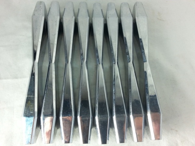Carlton 8x Marching Snare Drum Lugs 5"Hole Chrome Vintage 60s England 6.5"Long* — main photograph