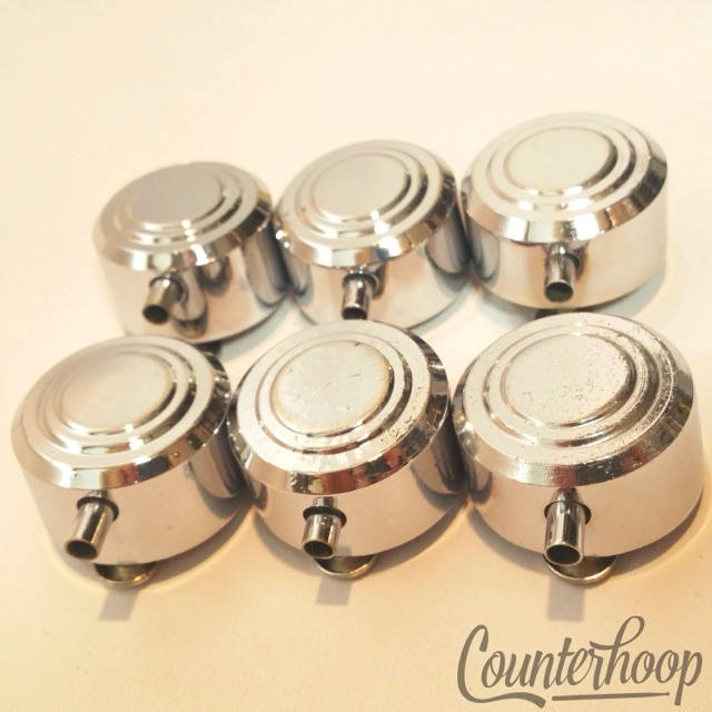 Hayman 6x Turret Snare/Tom Drum Lug Chrome UK Vintage 60s Camco-Copy/DW 1 3/8" — main photograph