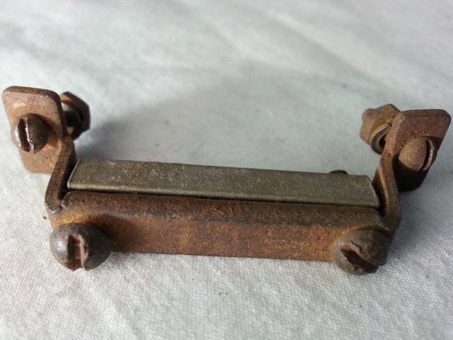 Ludwig Nickel Butt Plate 1 7/8"Snare Drum Part Vintage Chicago USA Complete 20s — main photograph