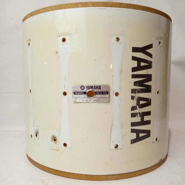 Yamaha SFZ 12x14" 8000 Tour Custom Marching Snare Drum Shell Piano White Japan — main photograph