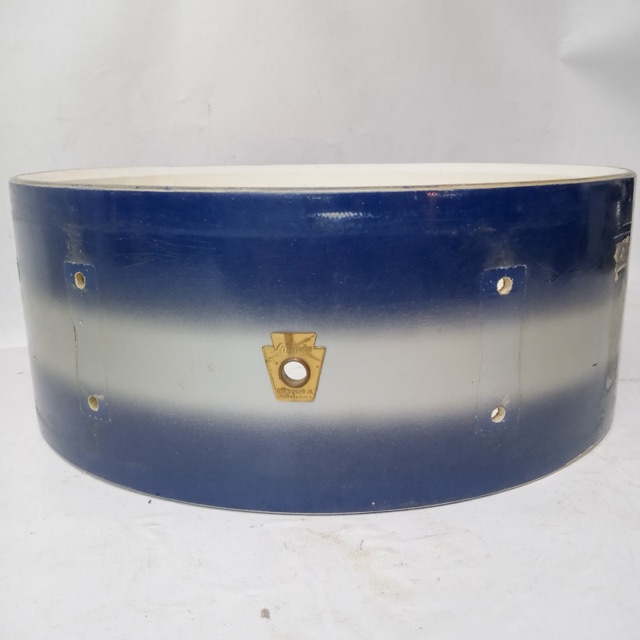 Ludwig 2/2/62 Blue/Silver Duco Snare Drum Shell Pre-Serial Keystone 3Ply Pioneer — main photograph