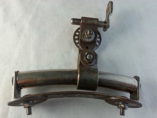Ludwig Rail Mount Bass Drum Clip Tom Arm Walberg&Auge W&A USA Nickel 50s 4 1/2* — main photograph
