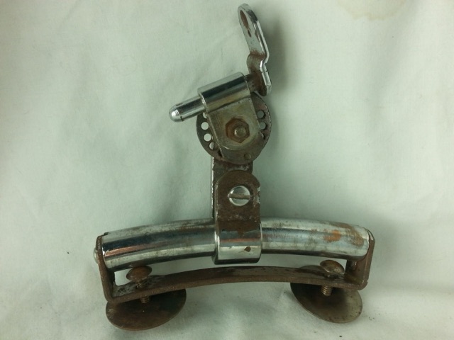 Pearl Rail Mount Bass Drum Clip Tom Arm W&A Copy Made In Japan Chrome 60s 4 1/4 — main photograph