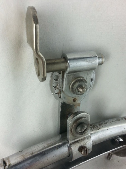 Pearl Rail Mount Bass Drum Clip Tom Arm Walberg&Auge W&A USA Chrome 60s 4 1/2* — main photograph