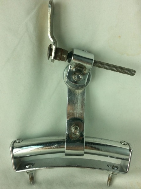 Pearl Rail Mount Bass Drum Clip Tom Arm Long Slider Japan Chrome 60s 4 3/8"* — main photograph