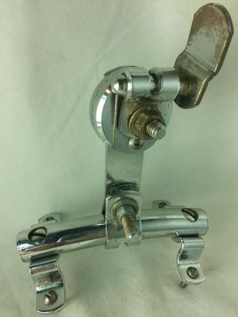 Pearl Rail Mount Bass Drum Clip Tom Arm 4-Hole Japan Chrome 60s Slingerland-Copy — main photograph