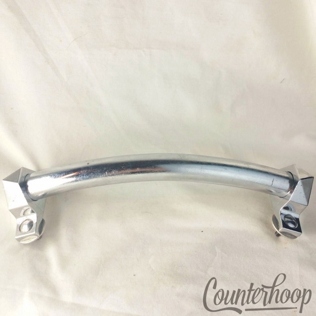 Pearl Rail Mount Bass Drum Tube Base 4-Hole Japan Chrome 60s Star 2" x 8"* — main photograph