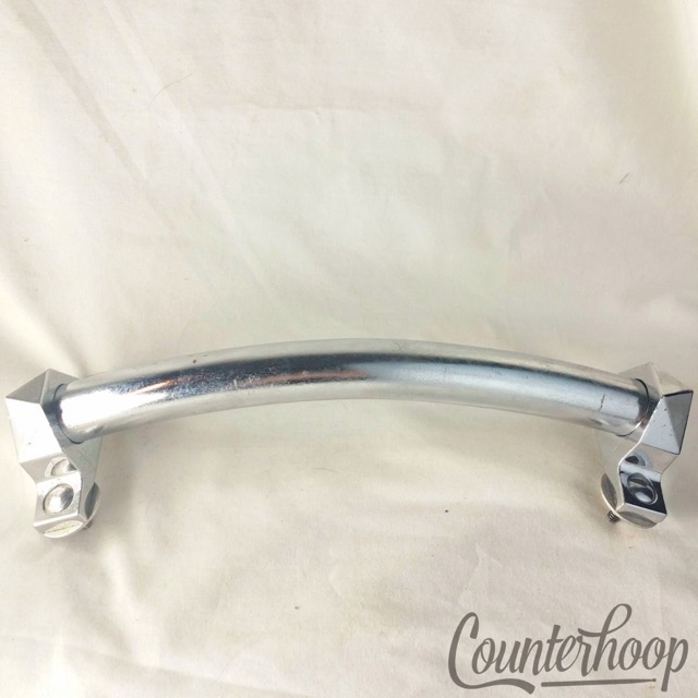 Pearl Rail Mount Bass Drum Tube Base 4-Hole Japan Chrome 60s Star 2" x 8"* — main photograph