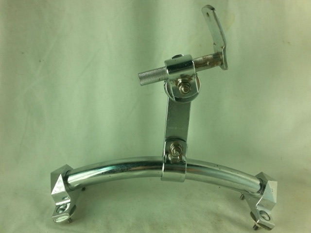 Pearl Rail Mount Bass Drum Clip Tom Arm Holder 4-Hole Japan Chrome 60s 2" x 8"* — main photograph