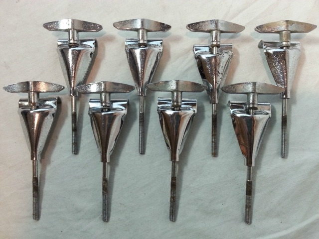Slingerland 8x Sound King Bass Drum Tension T-Rods+Claws Chrome Vintage 70s USA — main photograph