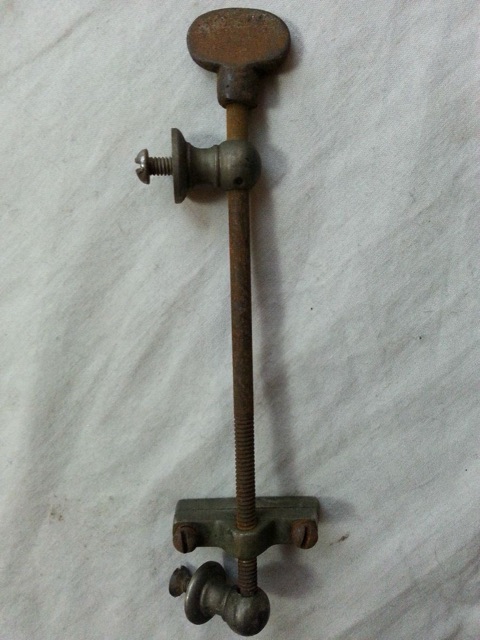 Leedy Snare Drum Strainer Tensioner Rod+Eyelets 4 1/2"Nickel Vintage American10s — main photograph