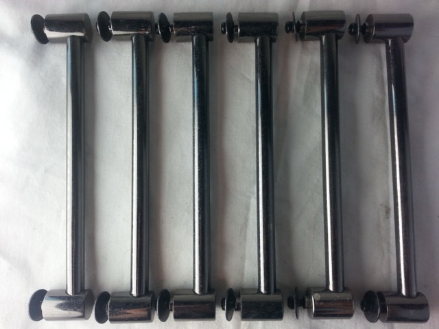 Custom 6x Tube Lugs Black Nickel 6"Hole Spacing 10/12/13" Toms Drums Set/Kit* — main photograph