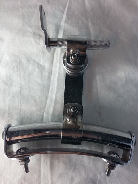 Pearl Bass Drum Rail Mount Clip Arm Diamond Tom Holder Chrome Vintage 60s Japan — main photograph