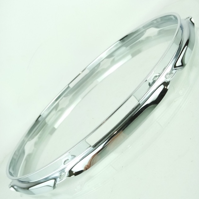 Ludwig 14"1.6mm 8Lug Snare Drum Resonant Rim/Hoop Vintage 70s Acrolite Chrome US — main photograph