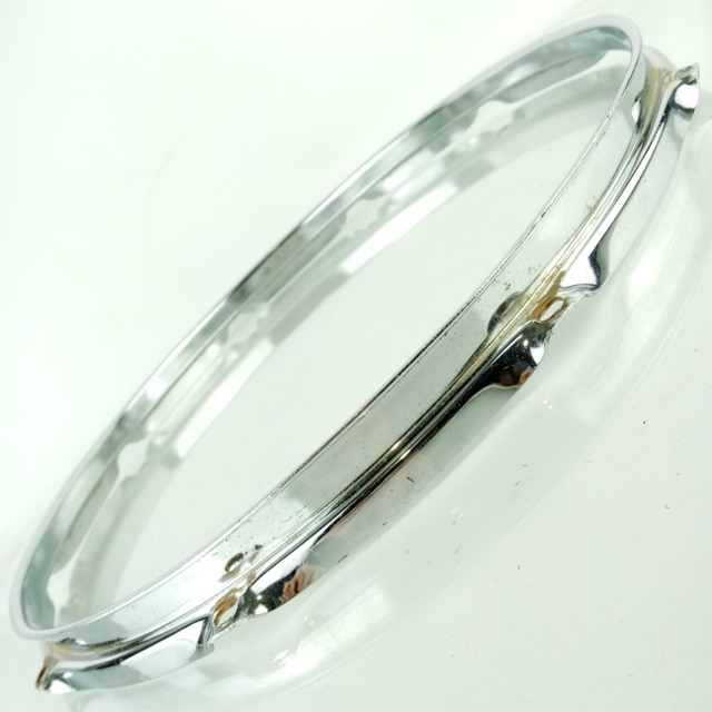 Ludwig 15"10-Lug Batter 1.6mm Marching Snare Drum Rim/Hoop Triple Flange Vintage — main photograph