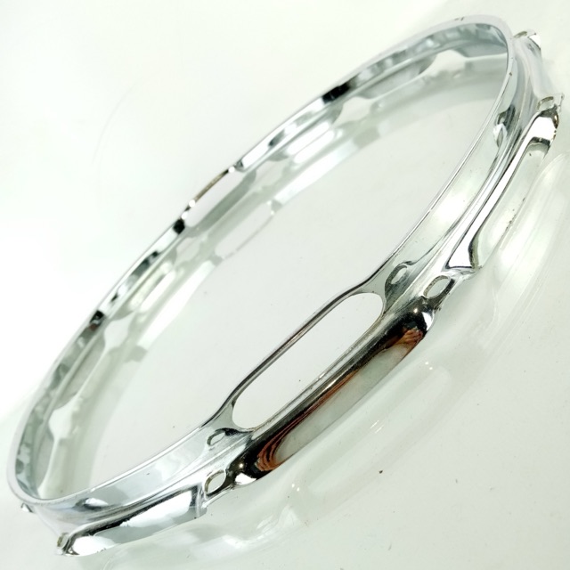 Ludwig 14"80s 12Lug 2.3mm Resonant Marching Snare Drum Rim/Hoop Triple Flange US — main photograph