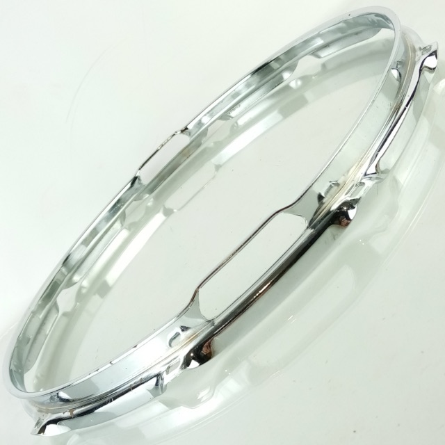 Ludwig 14"10Lug 2.3mm Resonant Snare Drum Rim/Hoop Triple Flange Vintage 80s USA — main photograph