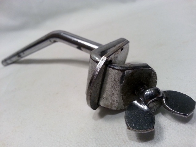 Rogers Right Clampon Bass Drum Spur Angled Spike Holiday Vintage Chrome W&A 60s — main photograph