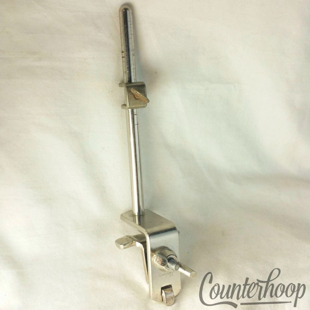 Ludwig Cowbell Mount 6"Rod Clamp-On Bass Drum Hoop Nickel Script Vintage 50s-60s — main photograph