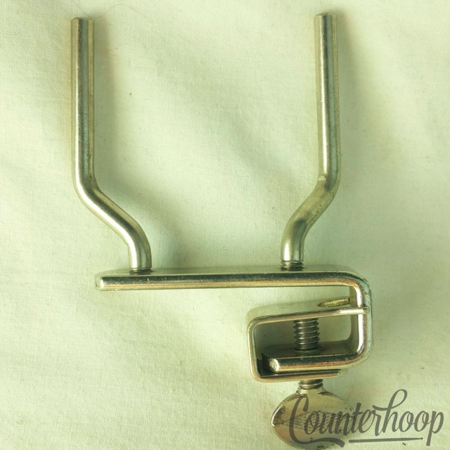 Ludwig Wood-Block Mount Clamp-On Bass Drum Hoop Nickel Vintage20s Early American — main photograph