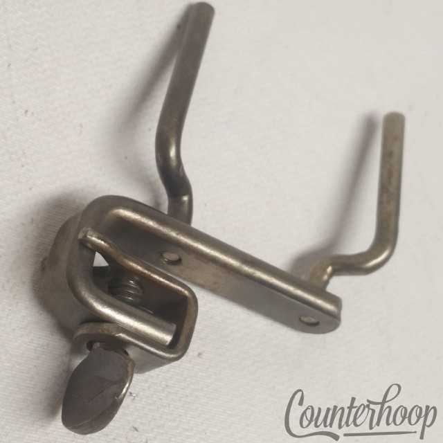 Ludwig Wood-Block Mount Clamp-On Bass Drum Hoop Nickel Vintage20s Early American — main photograph