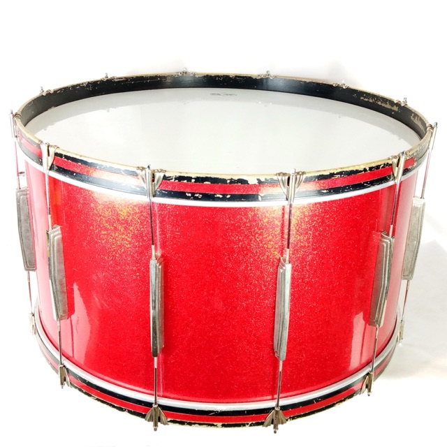Ludwig 16x32"Deluxe Concert Bass Drum Vintage60s 3P African Mahogany Red Sparkle — main photograph