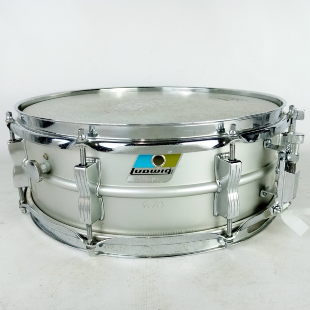 Ludwig 14x5"Acrolite Snare Drum Baked Aluminum Shell Chicago Vintage 1980 8-Lug — main photograph