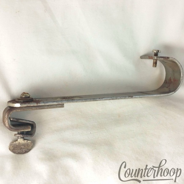Ludwig Tubular Wood-Block Mount Clamp-On Bass Drum Hoop Nickel Vintage 10s-20s* — main photograph
