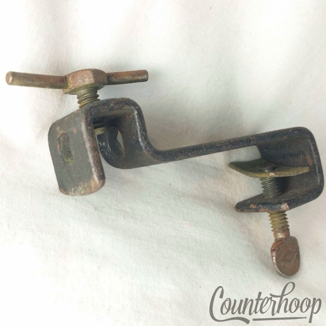 Ludwig Cymbal L-Arm Rod Receiver Clamp-On Bass Drum Hoop Mount Vintage 20s USA* — main photograph