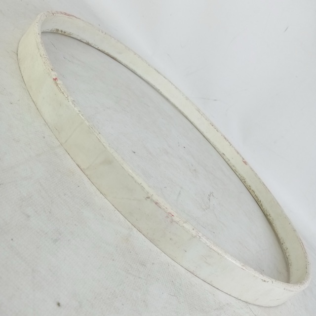 Slingerland 16" White Paint Tenor/Floor Tom Drum Hoop/Rim Marching Snare Batter — main photograph