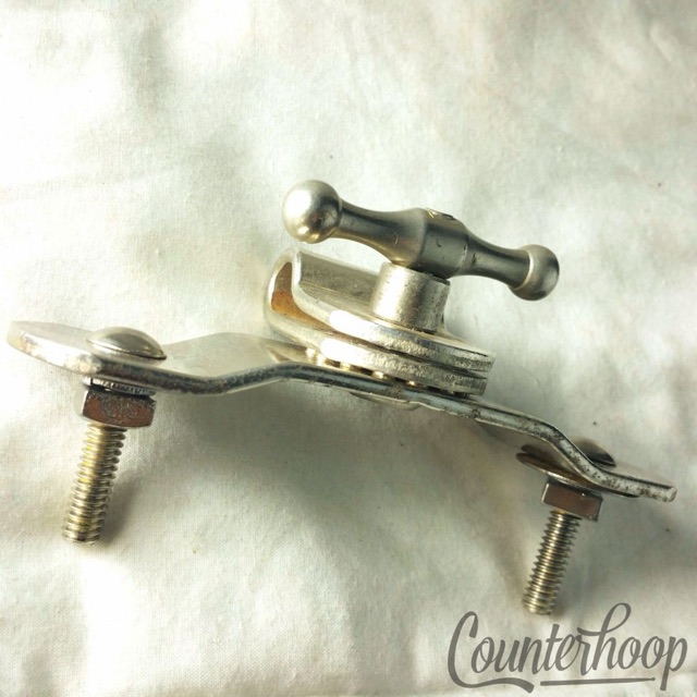 Slingerland Bass Drum Cymbal L-Arm Mount Nickel Vintage 40s-50s USA Radio King* — main photograph