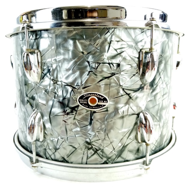 Slingerland 9x13" Black Diamond Pearl Tom Drum BDP Natural Maple USA Vintage 70s — main photograph