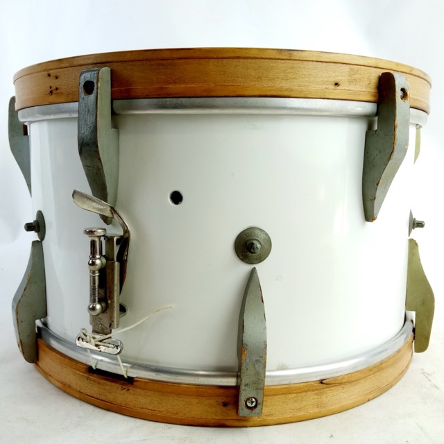 Ludwig Victorious 7x14" 4016L WWII Snare Drum White Lacquer Vintage 40s WFL USA — main photograph