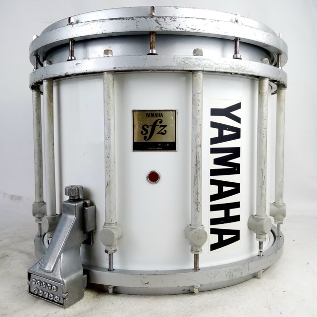 Yamaha 12x14" 9400 SFZ Marching Snare Drum Piano White Japan Die-Cast Rims/Hoops — main photograph