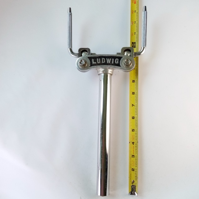 Ludwig "BLOCK Letter"1st-Gen.Super Classic Double Tom L-Arm Drum Mount Bass Post — main photograph