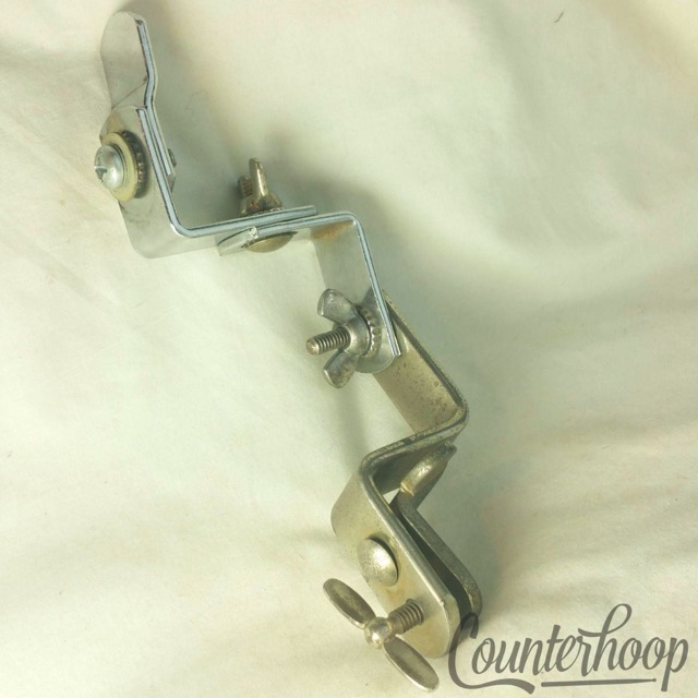 Ludwig Clamp-On Tom Clip Mount Bass Drum Hoop Ratchet Script Logo Vintage 50s* — main photograph
