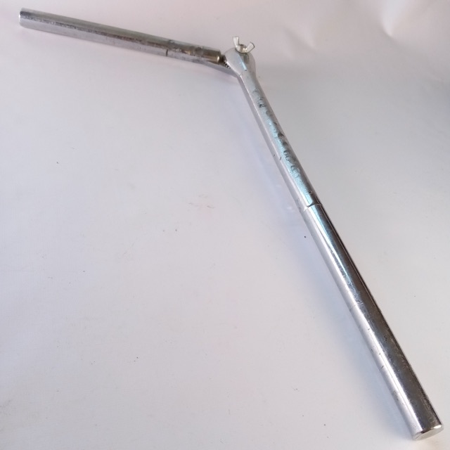 Zickos Single Tom Drum 3/4"Tube L-Arm Bass Post Holder Vintage70s Acrylic Chrome — main photograph