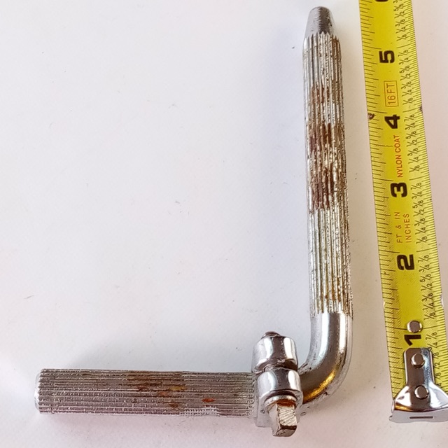 Gretsch Techware Single Tom Drum Mount L-Arm 1/2"12.7mm Vintage80s Holder Chrome — main photograph