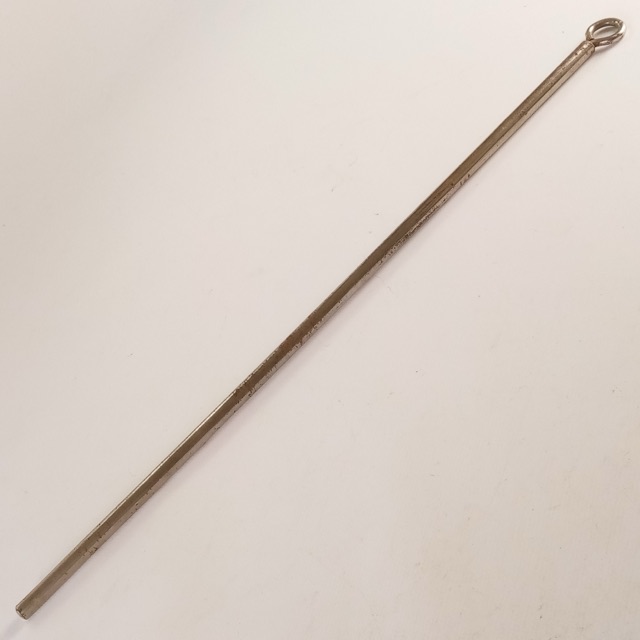Ludwig 1/4"x12" Rod Straight Arm Nickel Triangle Holder? Mount Vintage 30s USA — main photograph