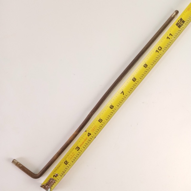 Ludwig/Leedy 1/4"x12" Rod L-Arm Nickel Cymbal Holder Vintage 30s USA W&A — main photograph