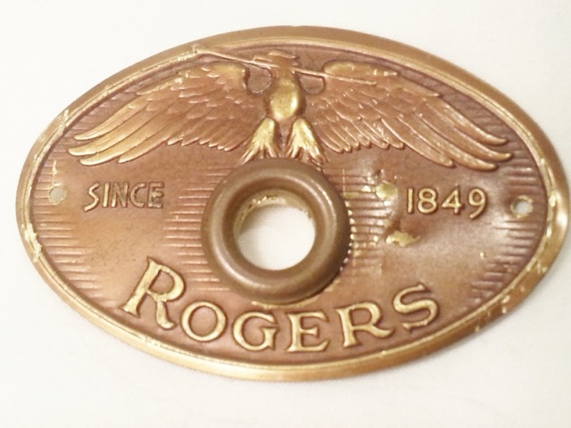 Rogers Brass Eagle Badge Vintage 50s Snare/Tom/Bass Drum Cleveland Holiday* — main photograph