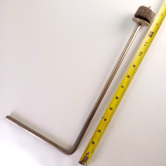 Slingerland 3/8x6"x13"Cymbal L-Arm Rod Nickel Vintage Bass Drum Mount Radio King — main photograph