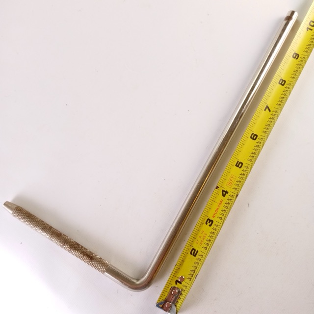 Ludwig 3/8x5.5x10"Cymbal L-Arm Rod Nickel Vintage 50-60s Bass Drum Mount Holder — main photograph