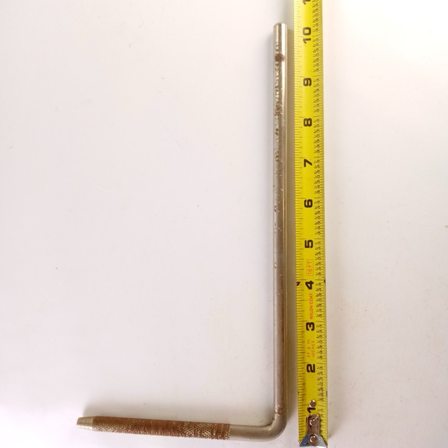 Ludwig 50-60s 3/8x5.5x10"Cymbal L-Arm Rod Nickel Vintage Bass Drum Mount Holder — main photograph