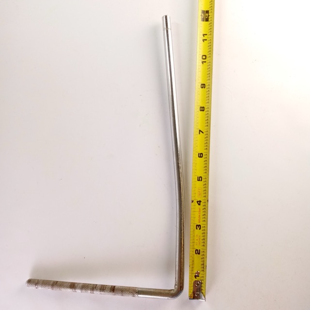Slingerland 3/8x7x12"Cymbal L-Arm Rod Chrome Vintage 50s Bass Drum Mount Holder — main photograph