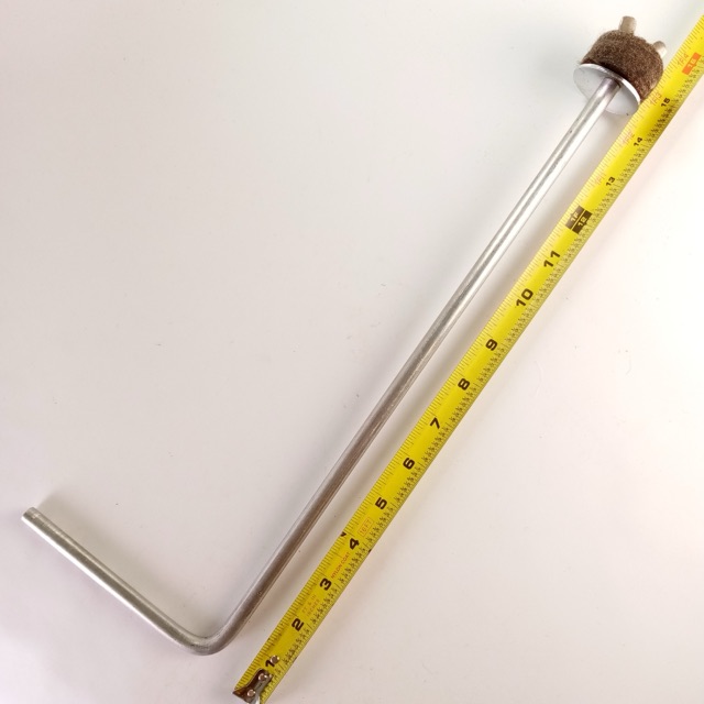 Ludwig WFL 3/8x6x13"Cymbal L-Arm Rod Aluminum Vintage40s Bass Drum Mount Holder — main photograph