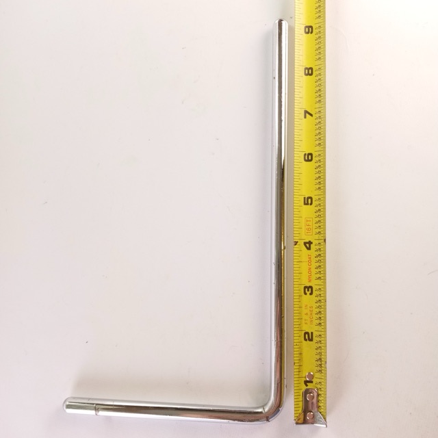 Premier 3/8x5x9"Cymbal L-Arm Rod Chrome Vintage 60s Bass Drum Mount Holder — main photograph