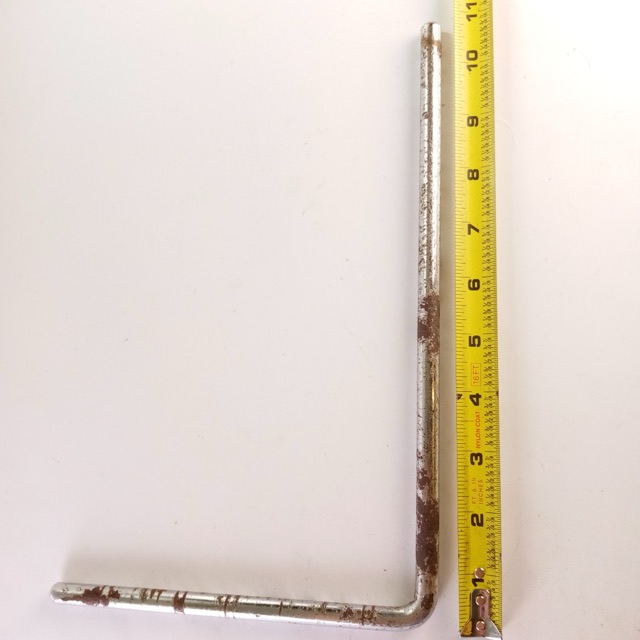Slingerland 3/8x7x11"Cymbal L-Arm Rod Chrome Vintage 50s Bass Drum Mount Holder — main photograph