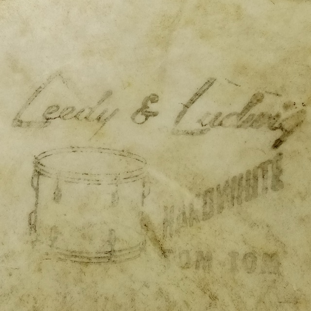 Leedy&Ludwig Hardwhite 13"Calf Skin Tom Drum Head Batter/Resonant Vintage 50s US — main photograph