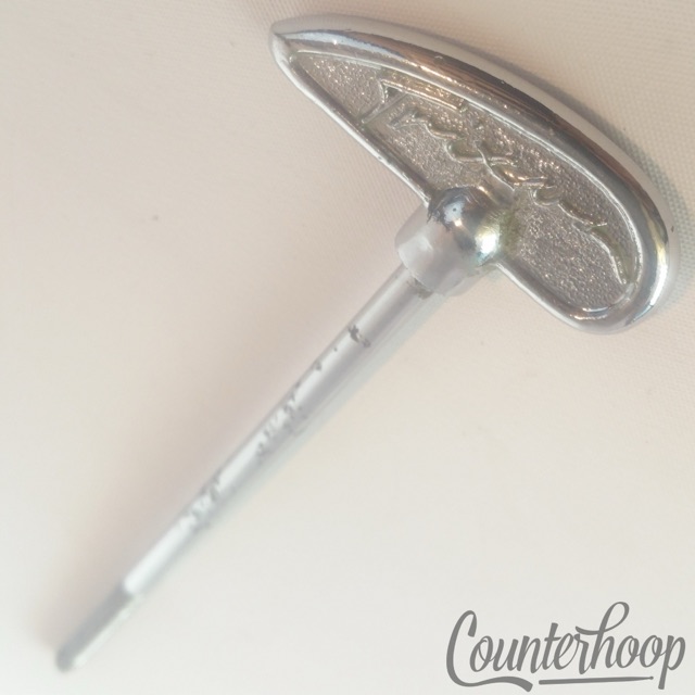 Trixon Bass Drum Thumb Tension T-Rod Vintage 60s Chrome Germany Parts/Hardware* — main photograph